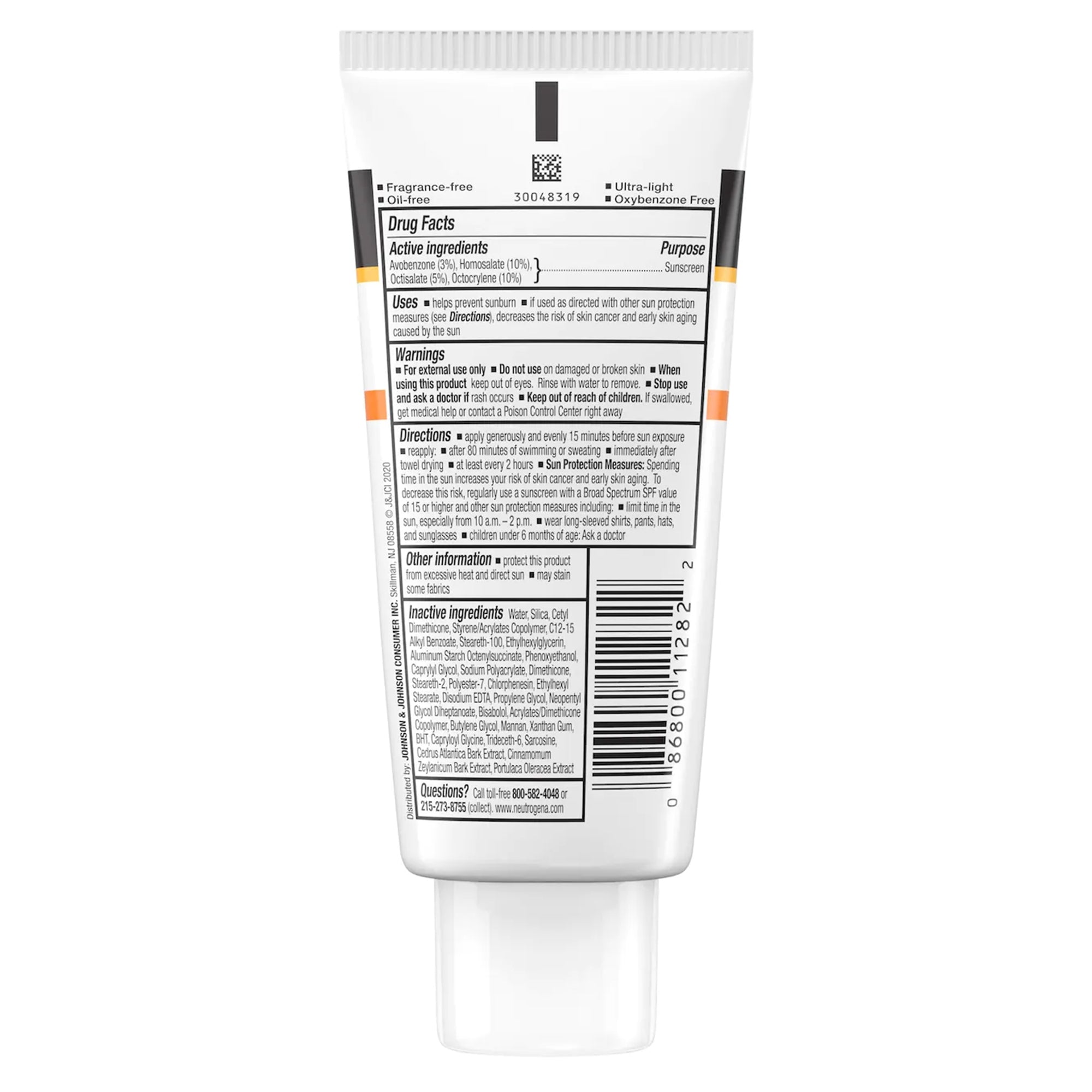 Sunscreen Neutrogena Clear Face SPF 50 Lotion 3 oz. Tube,Packaging Type- Each