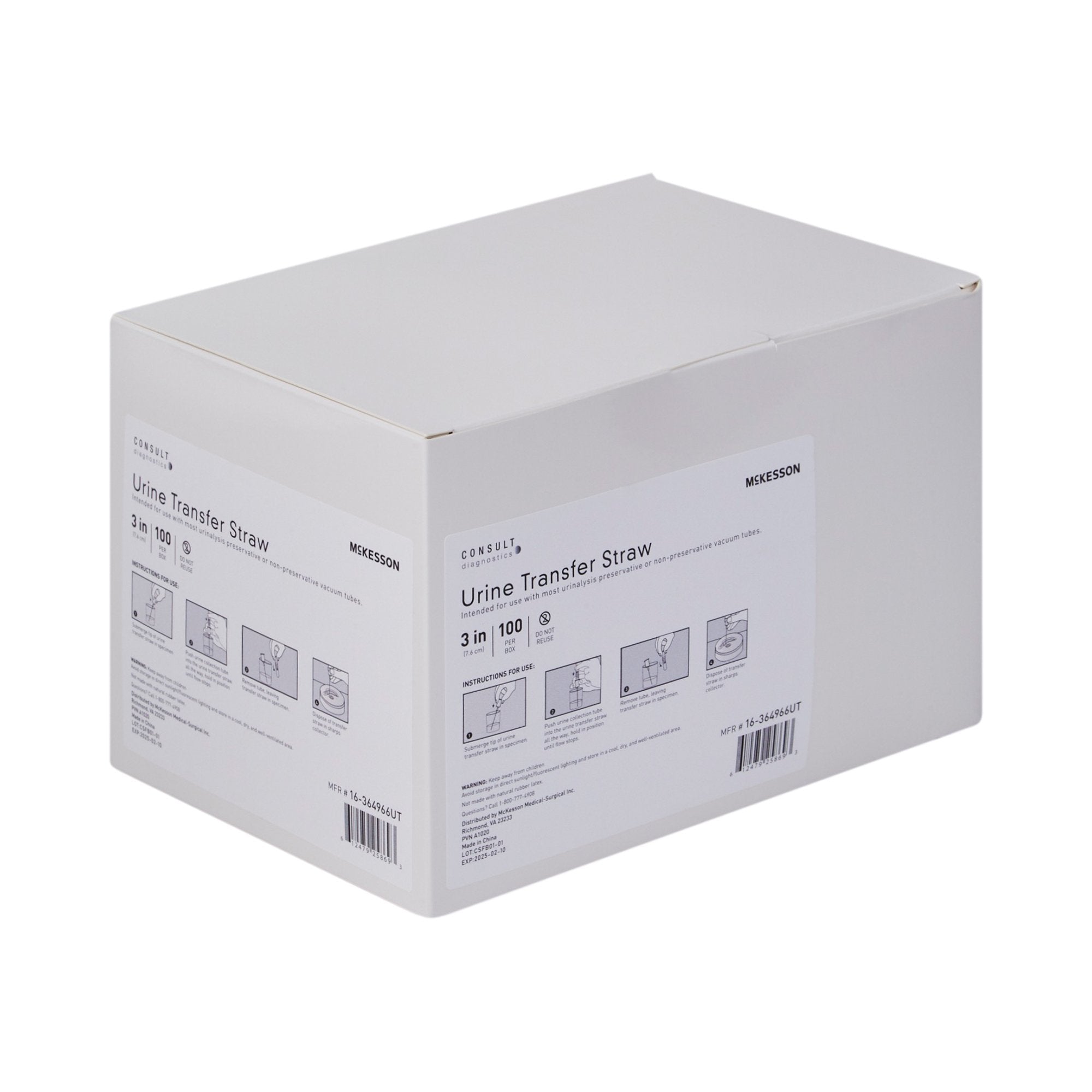 Urine Transfer Straw McKesson Consult For Most Vacuum Urine Tubes, Packaging Type- Box
