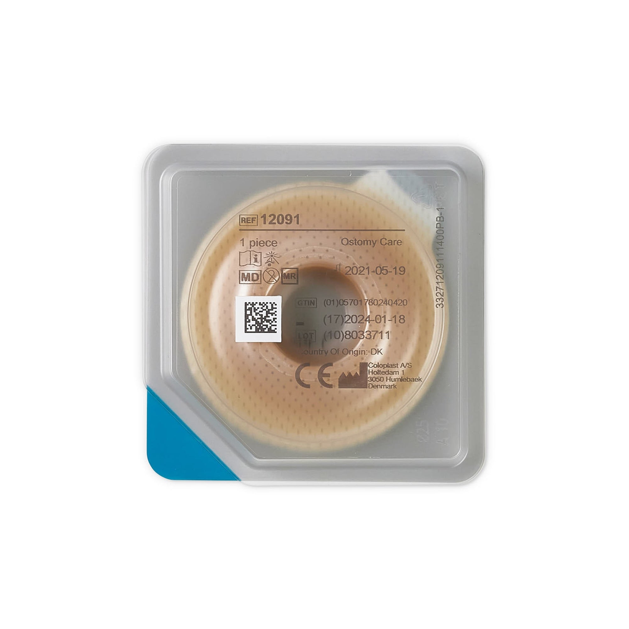 Ostomy Seal Brava Convex, Starter Hole 1 Inch (25mm) | 10/Box