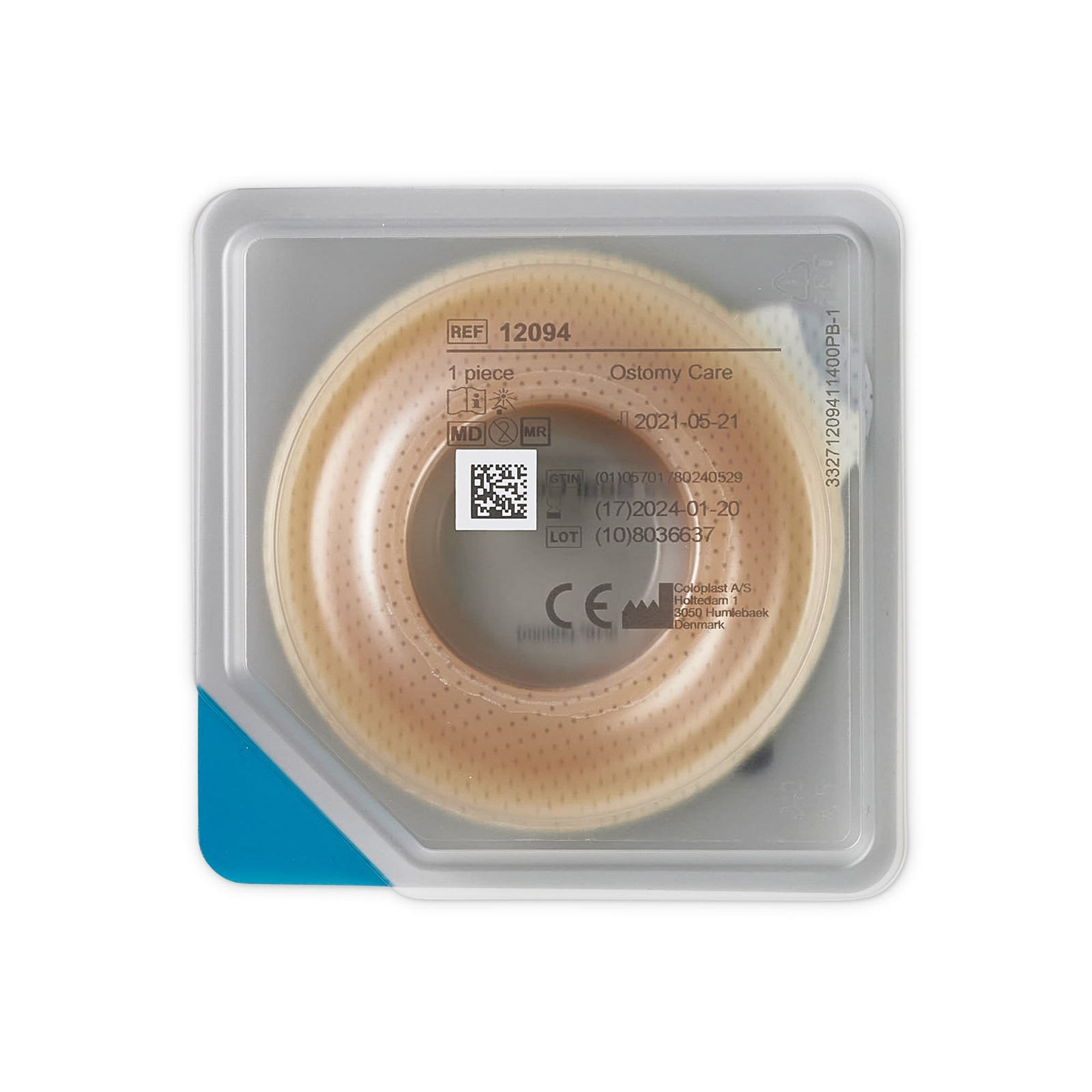 Ostomy Seal Brava Convex, Starter Hole 1-9/16 Inch (40mm) | 10/Box