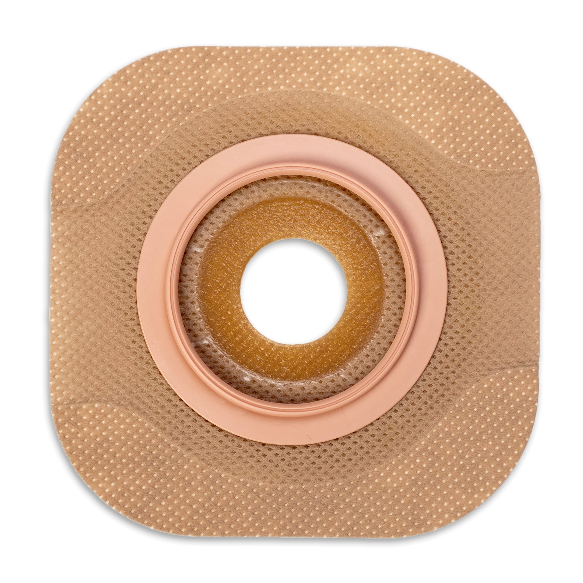 Ostomy Barrier New Image Flat CeraPlus Precut, Extended Wear Adhesive Tape Borders 1-3/4 Inch Flange Green Code 7/8 Inch Opening,Packaging Type- Box