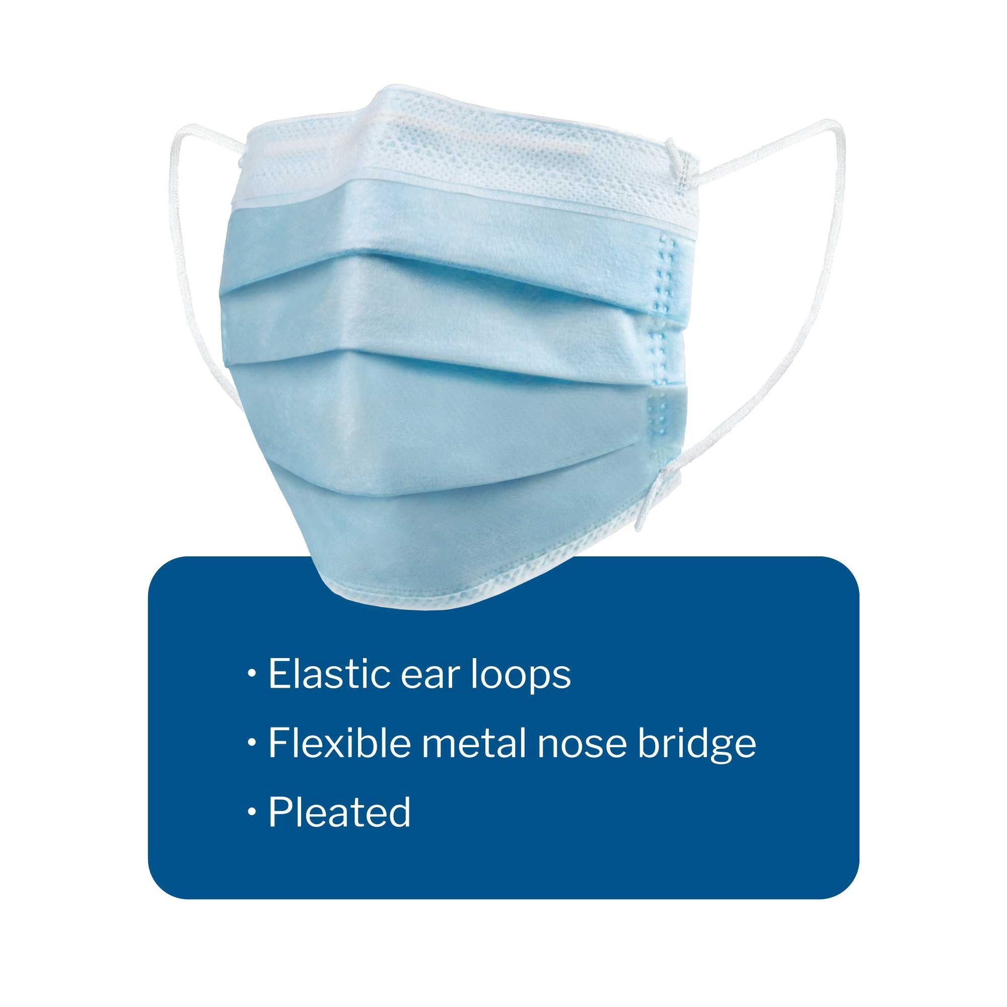 procedure mask mckesson astm level 1 earloops one size fits most packaging type case