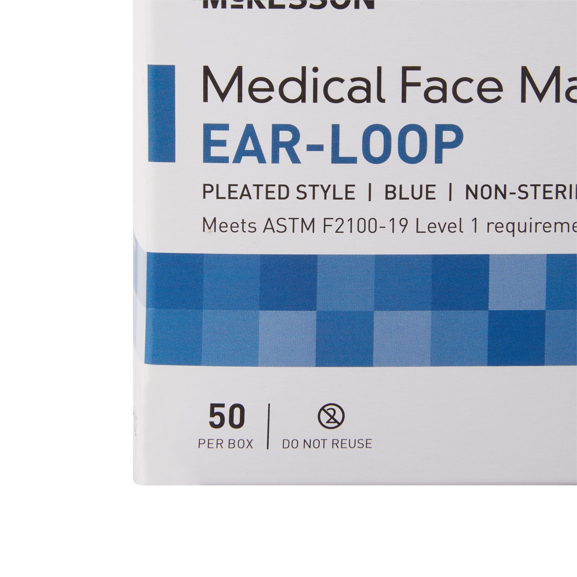 procedure mask mckesson astm level 1 earloops one size fits most packaging type case