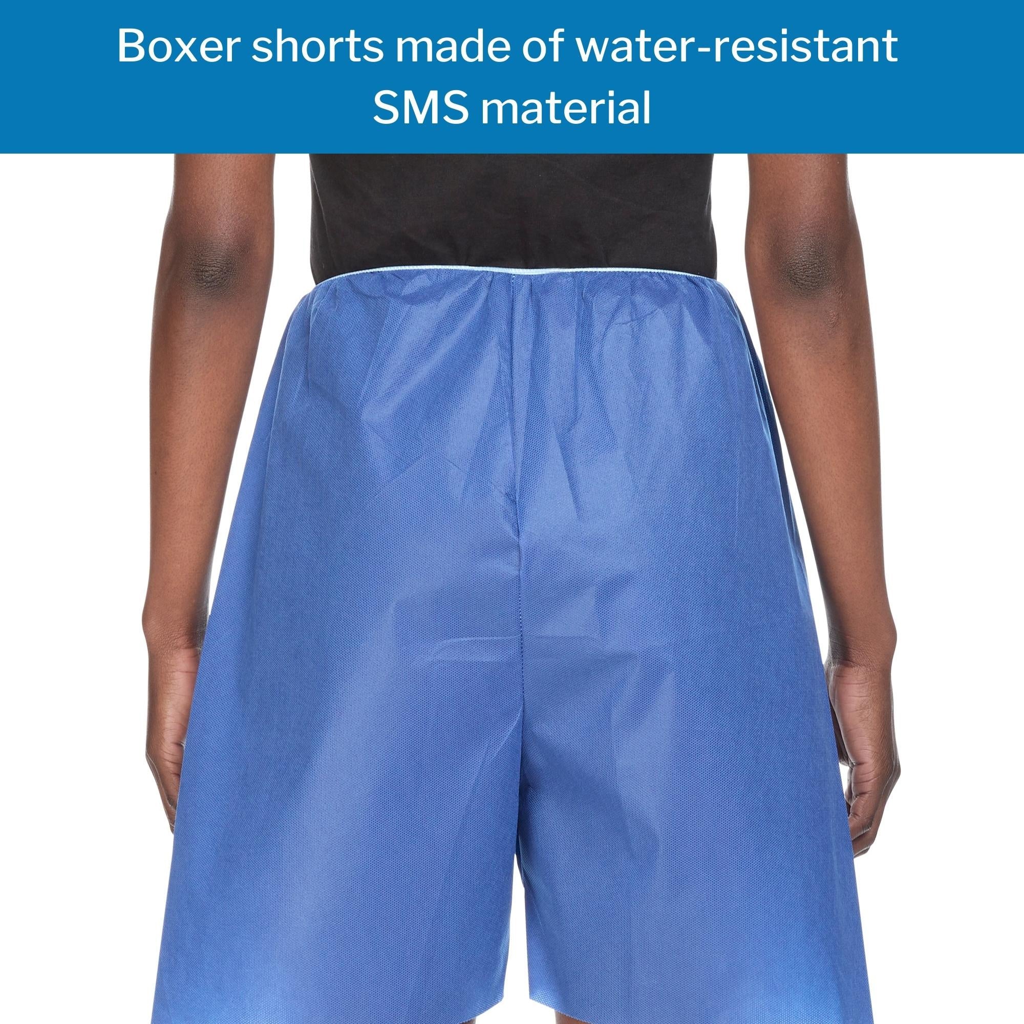 Exam Shorts McKesson Medium Blue SMS Adult Disposable, Packaging Type- Case