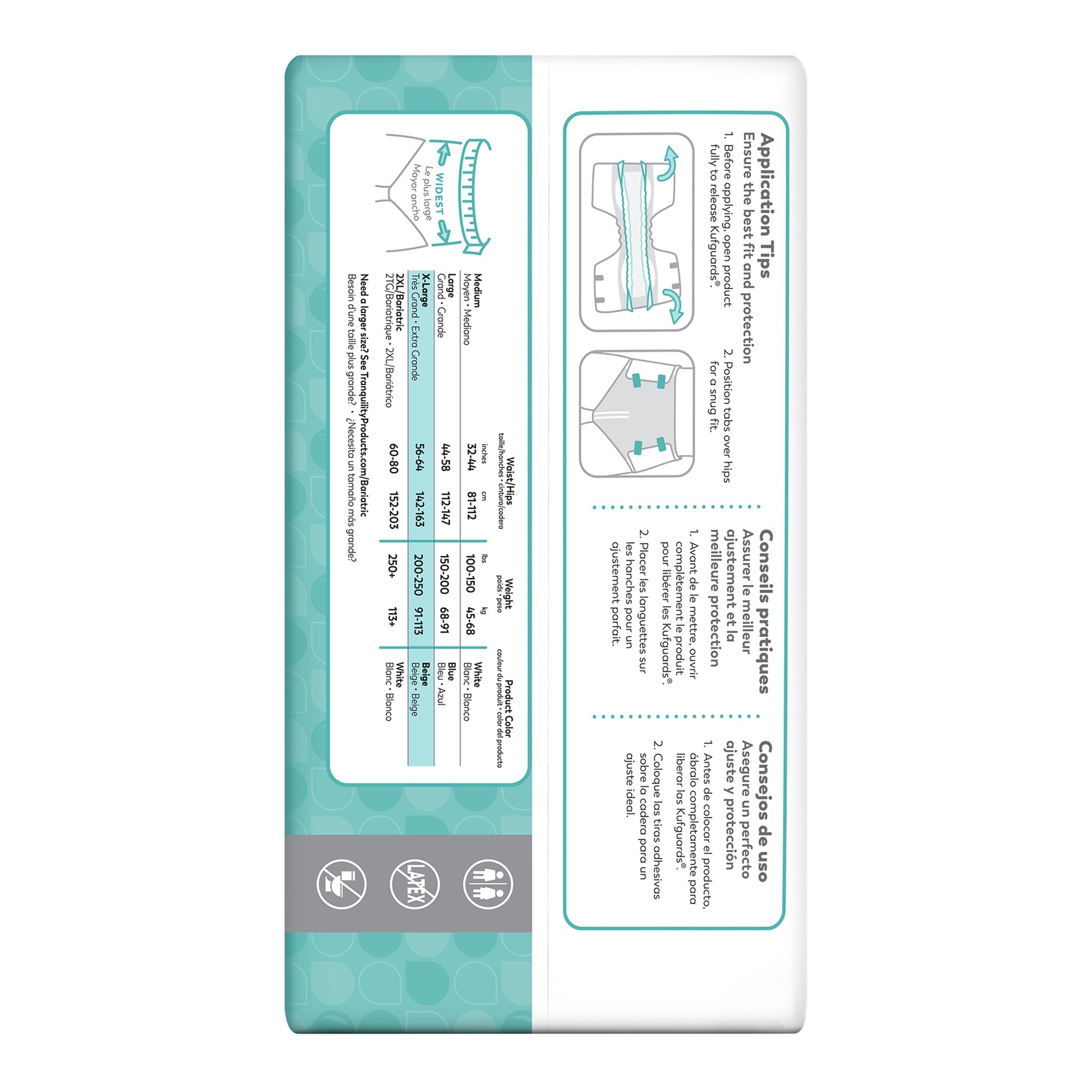 Unisex Adult Incontinence Brief Tranquility Essential X-Large Disposable Heavy Absorbency, Packaging Type- Case