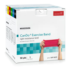 Exercise Resistance Band McKesson CanDo Red 5 Inch X 50 Yard Light Resistance