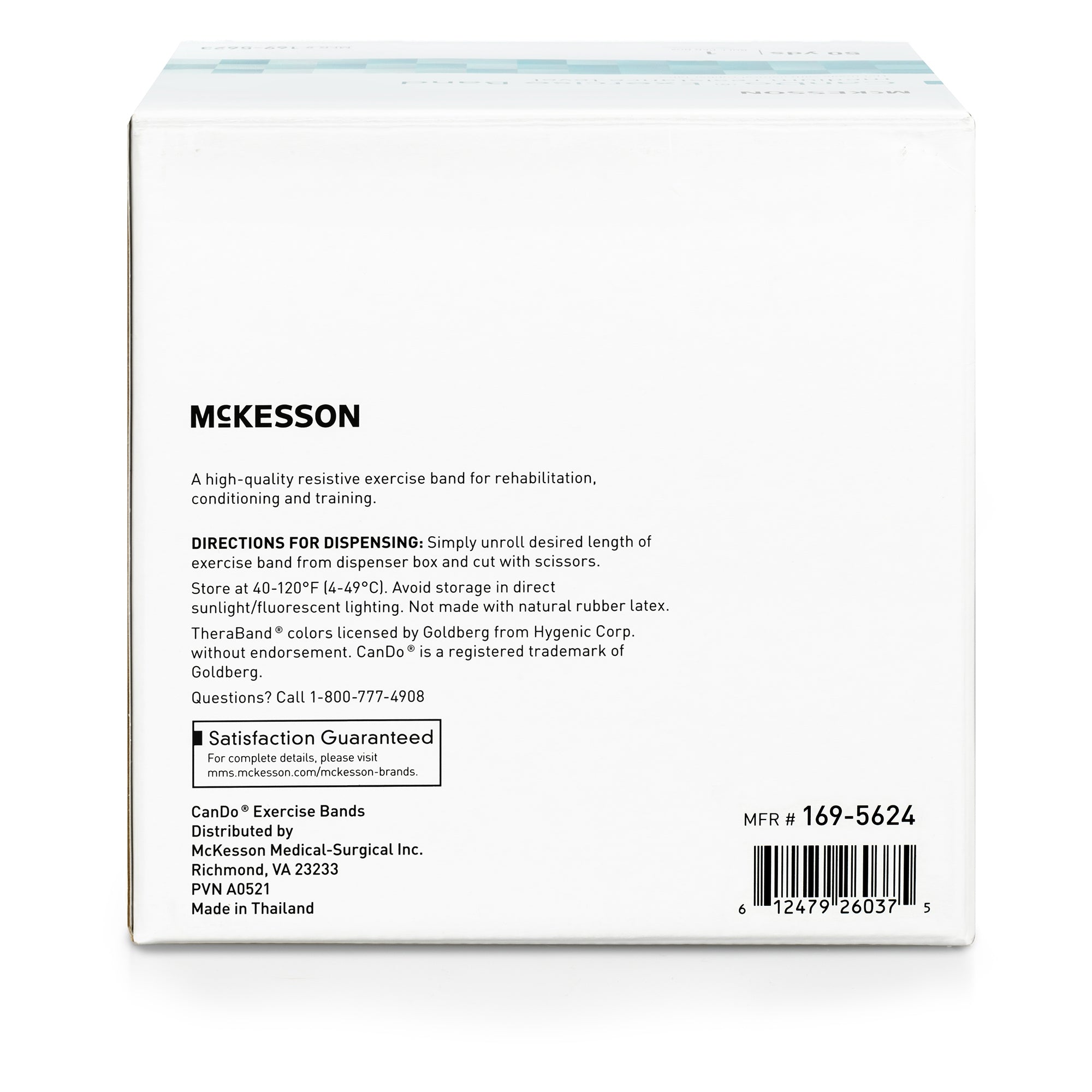 Exercise Resistance Band McKesson CanDo Blue 5 Inch X 50 Yard Heavy Resistance