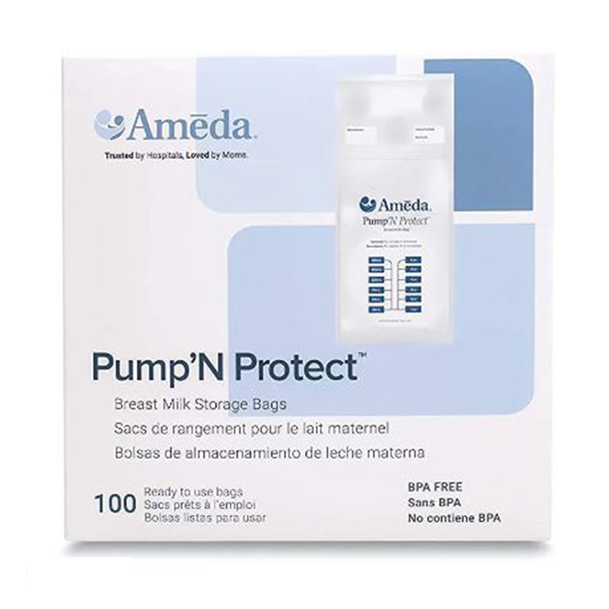 Breast Milk Storage Bag Ameda Pump 'N Protect 6 oz. Plastic,Packaging Type- Each