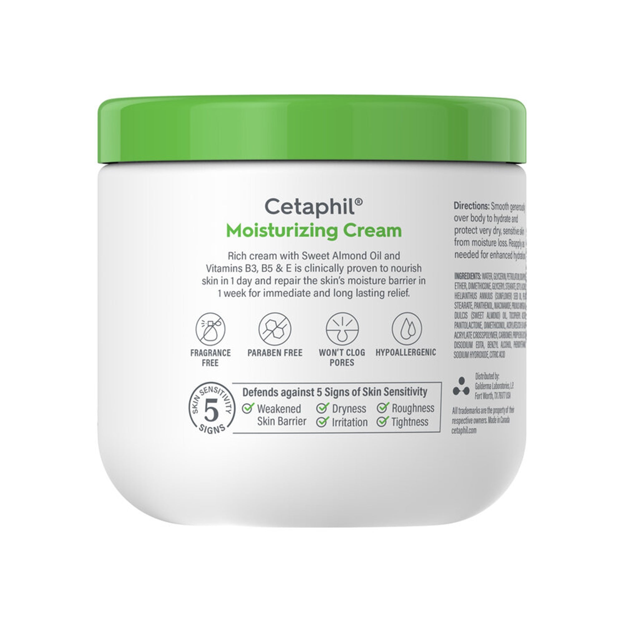 Hand and Body Moisturizer Cetaphil 16 oz. Jar Unscented Cream,Packaging Type- Each