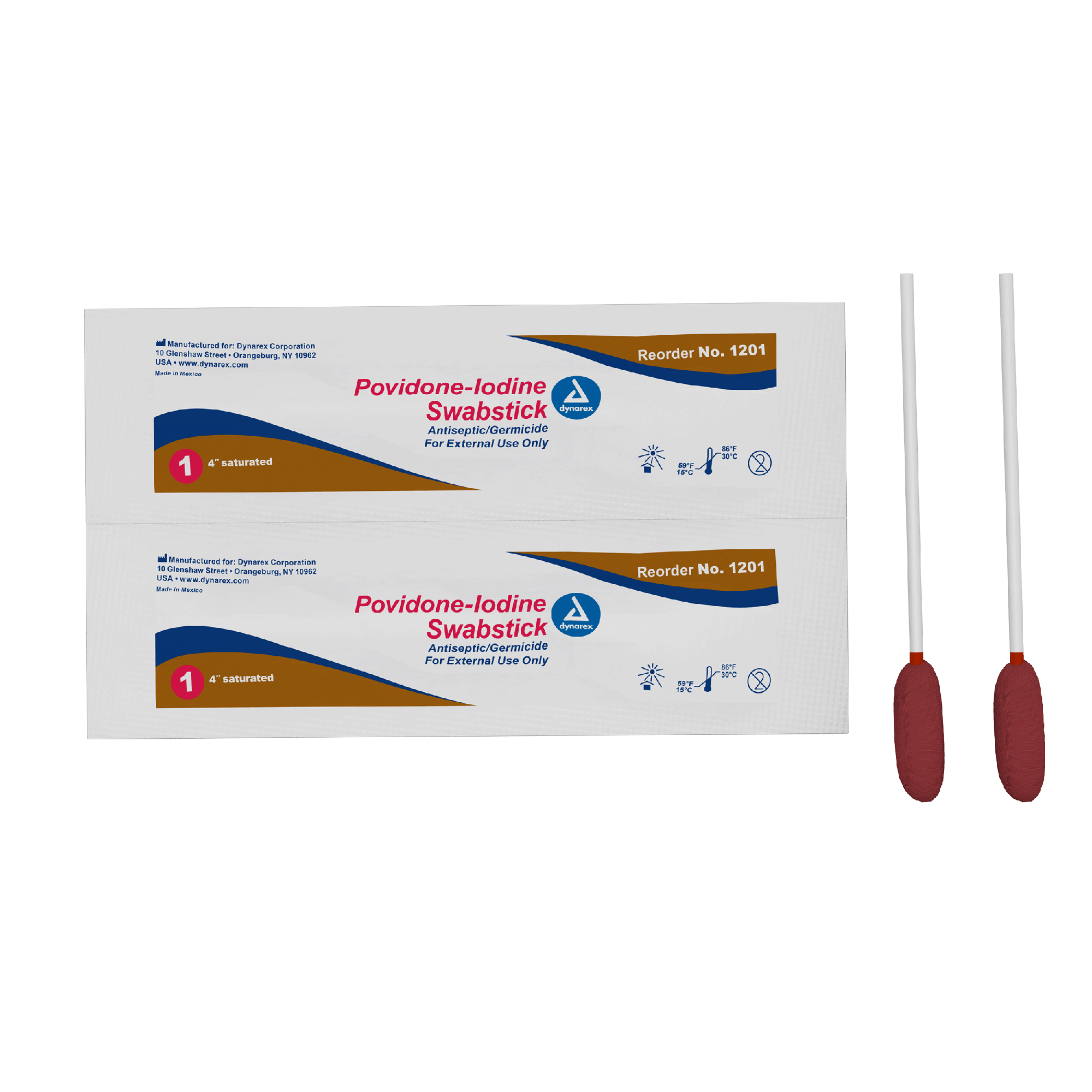 Dynarex Povidone Iodine Swabsticks