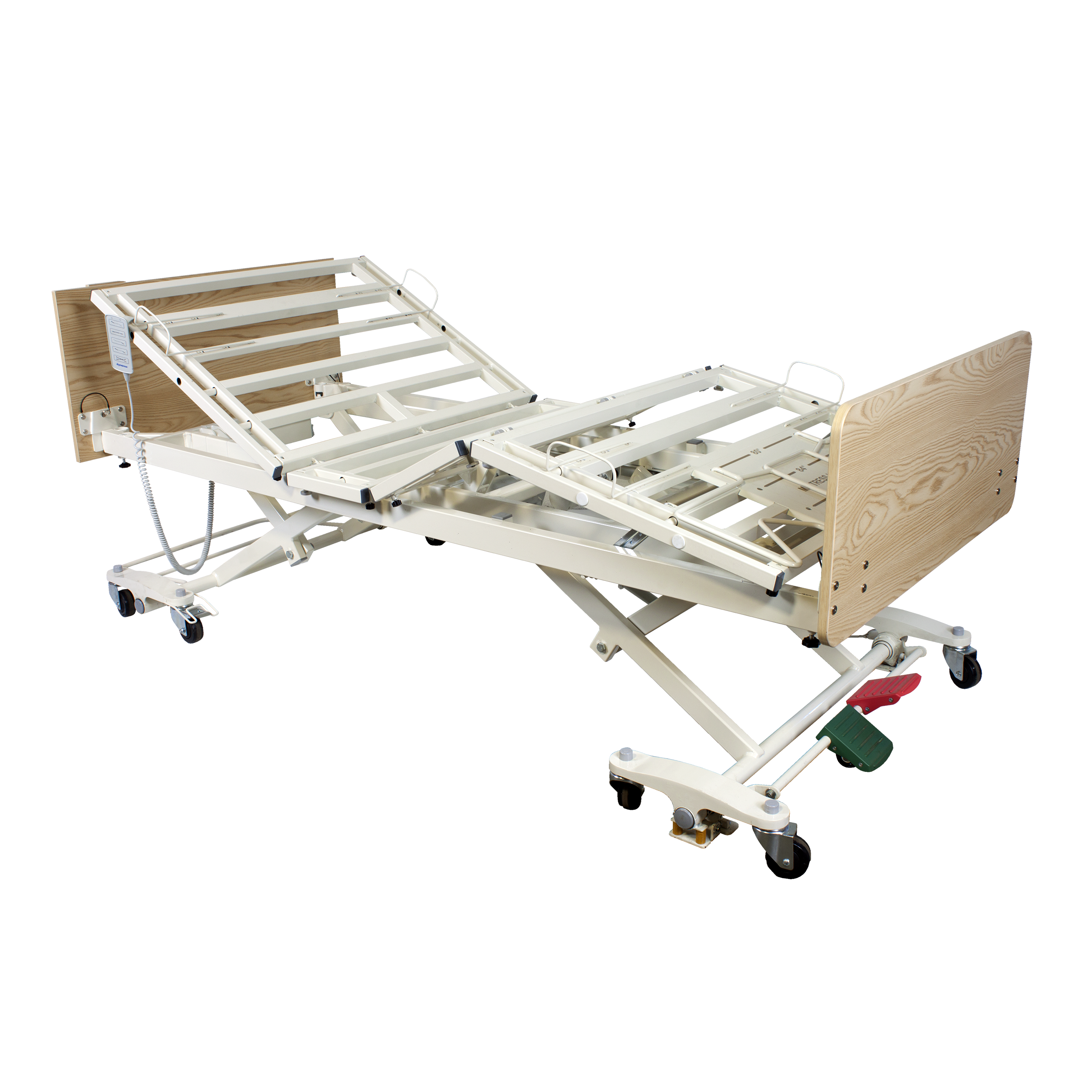 DB300 Bariatric LTC 5 Function Low Bed - Wood Boards - Cherr