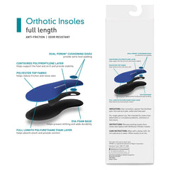 Insole McKesson Brand Full Length Polypropylene / EVA / Polyester / Poron Male 12 to 13 Black / Blue