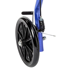 McKesson Bariatric 4-Wheel Rollator – Blue Folding Steel Frame, 8 in Casters, 500 lb Capacity, Adjustable Height, Latex-Free | HCPCS E0149