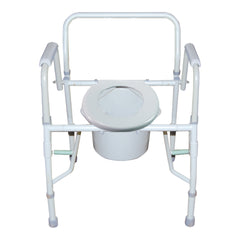Commode Chair McKesson Drop Arms Steel Frame Back Bar 13-3/4 Inch Seat Width 300 lbs. Weight Capacity, Packaging Type- Case