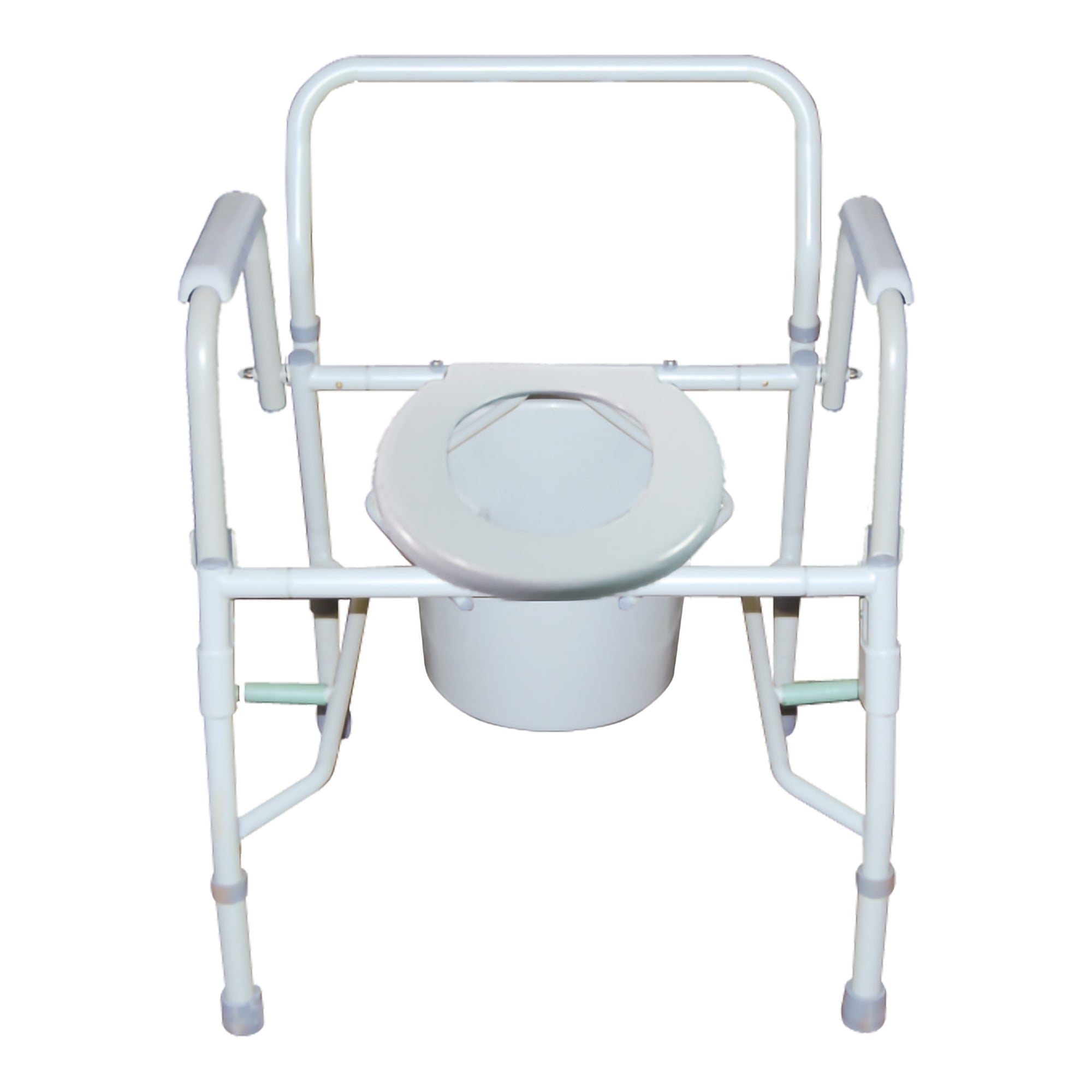 Commode Chair McKesson Drop Arms Steel Frame Back Bar 13-3/4 Inch Seat Width 300 lbs. Weight Capacity, Packaging Type- Case
