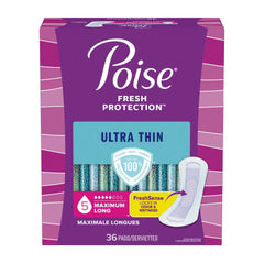 bladder control pad poise fresh protection ultra thin 14 1 inch length heavy absorbency sodium polyacrylate core one size fits most packaging type case