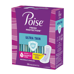 bladder control pad poise fresh protection ultra thin 14 1 inch length heavy absorbency sodium polyacrylate core one size fits most packaging type case