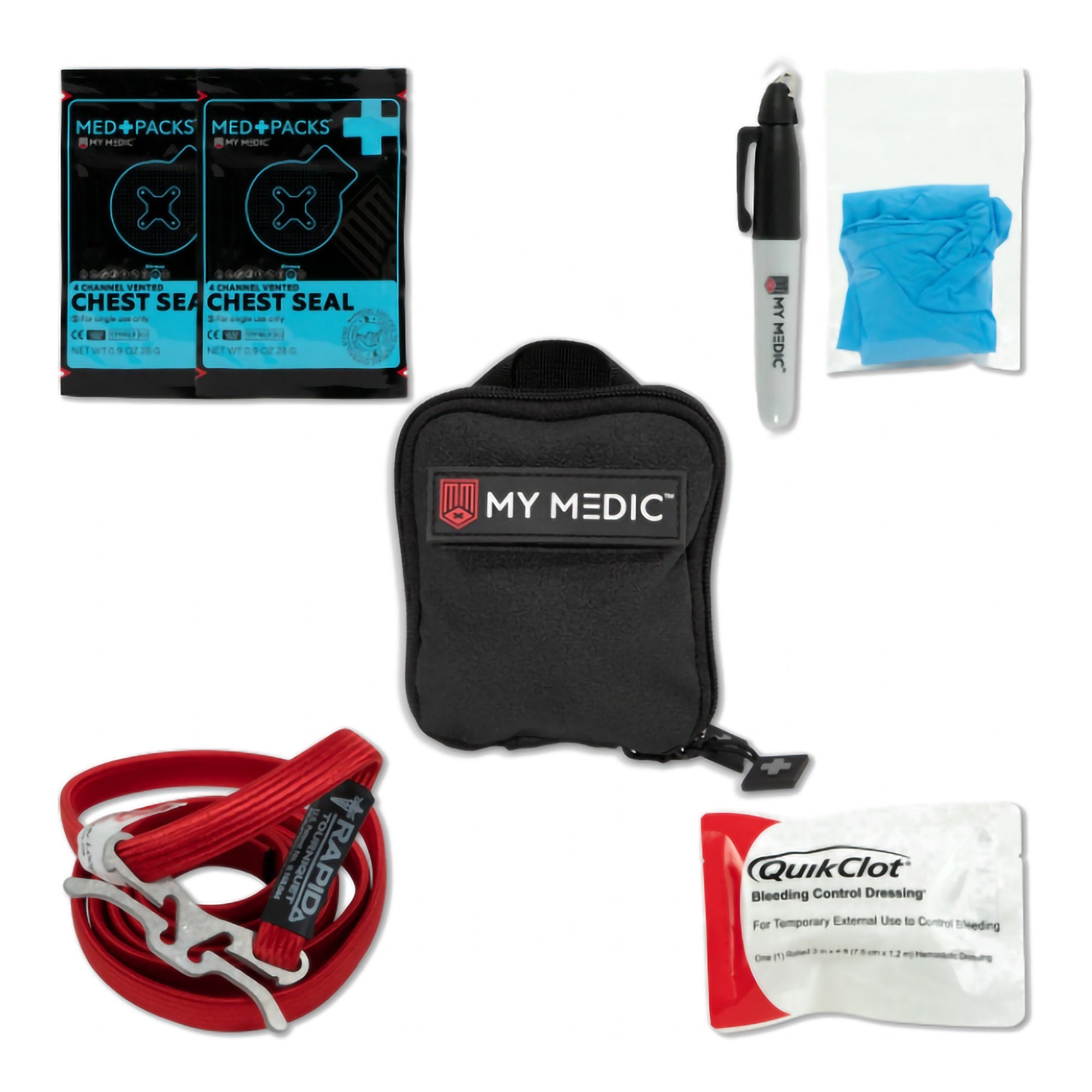 First Aid Kit My Medic Everyday Carry Black Rubber Case,Packaging Type- Each