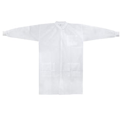 Lab Coat McKesson White Small / Medium Knee Length Spunbond Polypropylene Disposable, Packaging Type- Case