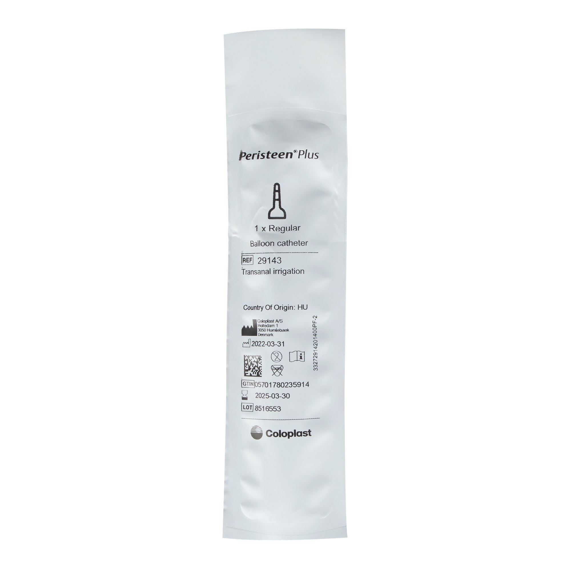 Balloon Catheter Accessory Unit Peristeen Plus 15 Regular Catheters, 1 Water Bag