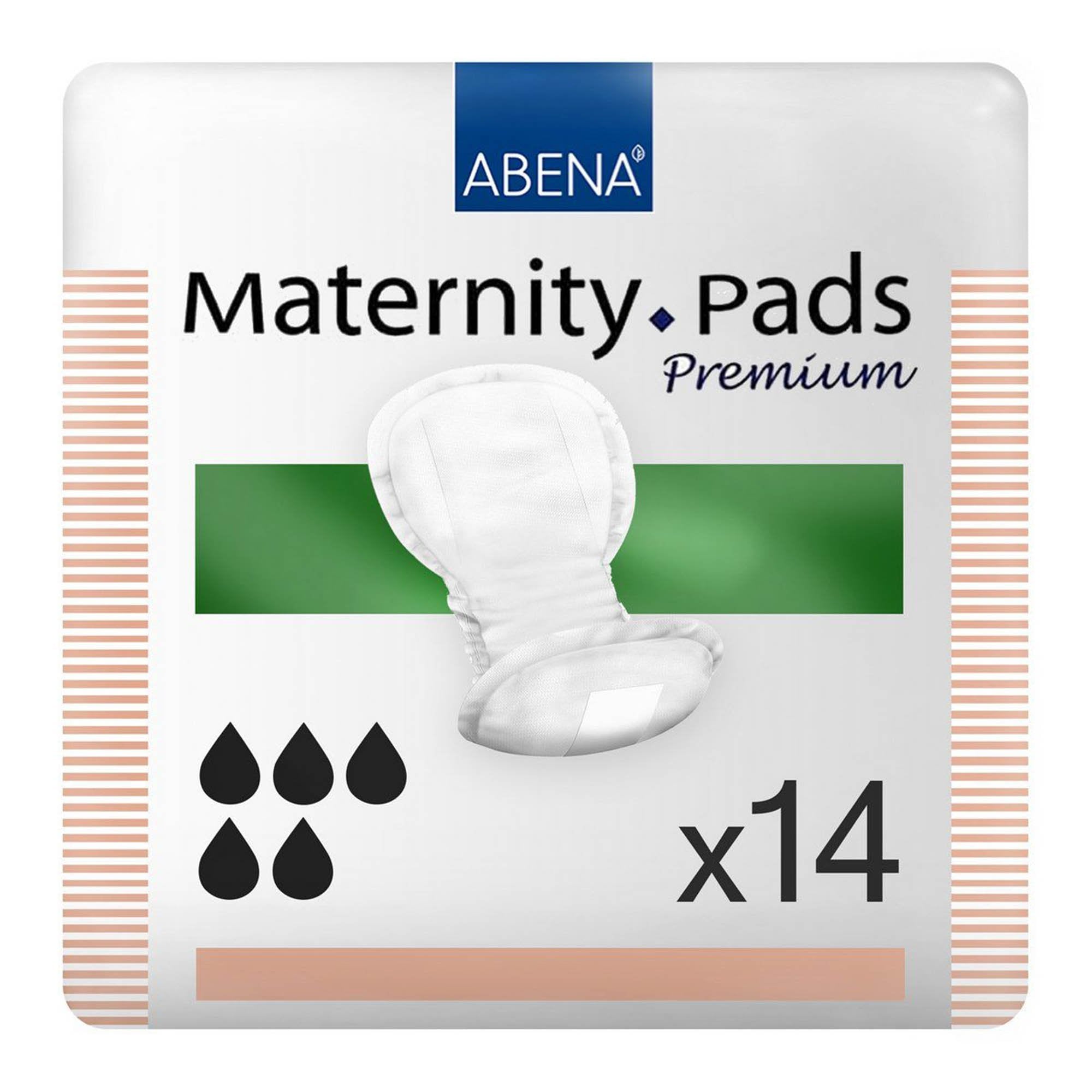 Bladder Control Pad Abena Maternity Pad Premium 7.9 X 17.3 Inch Heavy Absorbency Fluff / Polymer Core One Size Fits Most  CS/252