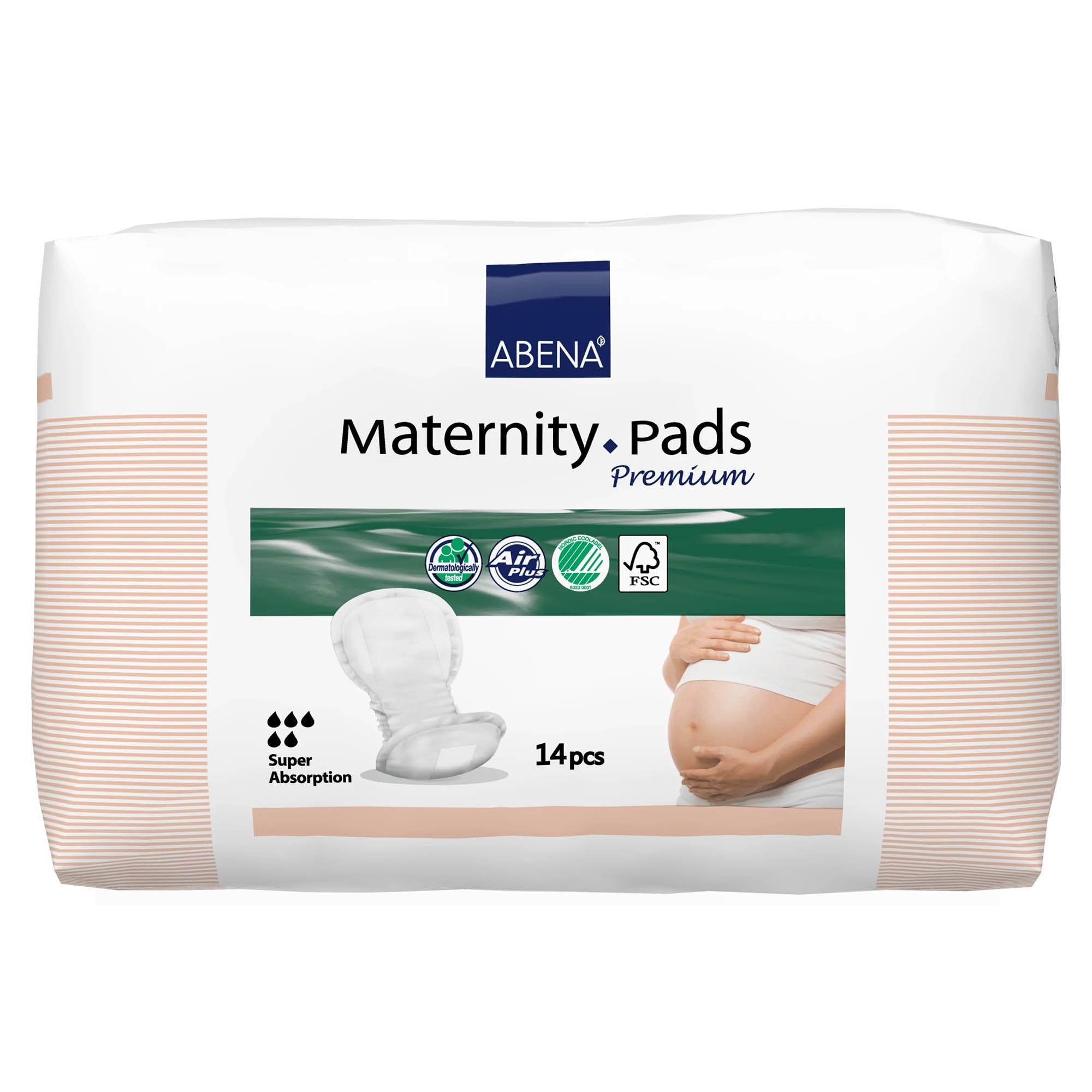 Bladder Control Pad Abena Maternity Pad Premium 7.9 X 17.3 Inch Heavy Absorbency Fluff / Polymer Core One Size Fits Most  CS/252