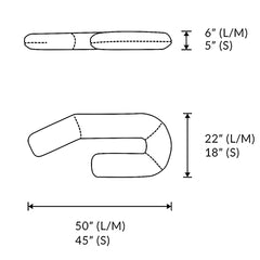 Body Pillow Positioner MedCline 18 W X 45 D X 5 H Inch Foam Freestanding, Packaging Type- Each
