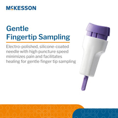 Safety Lancet McKesson 28 Gauge Retractable Push Button Activation Finger, Packaging Type- Case
