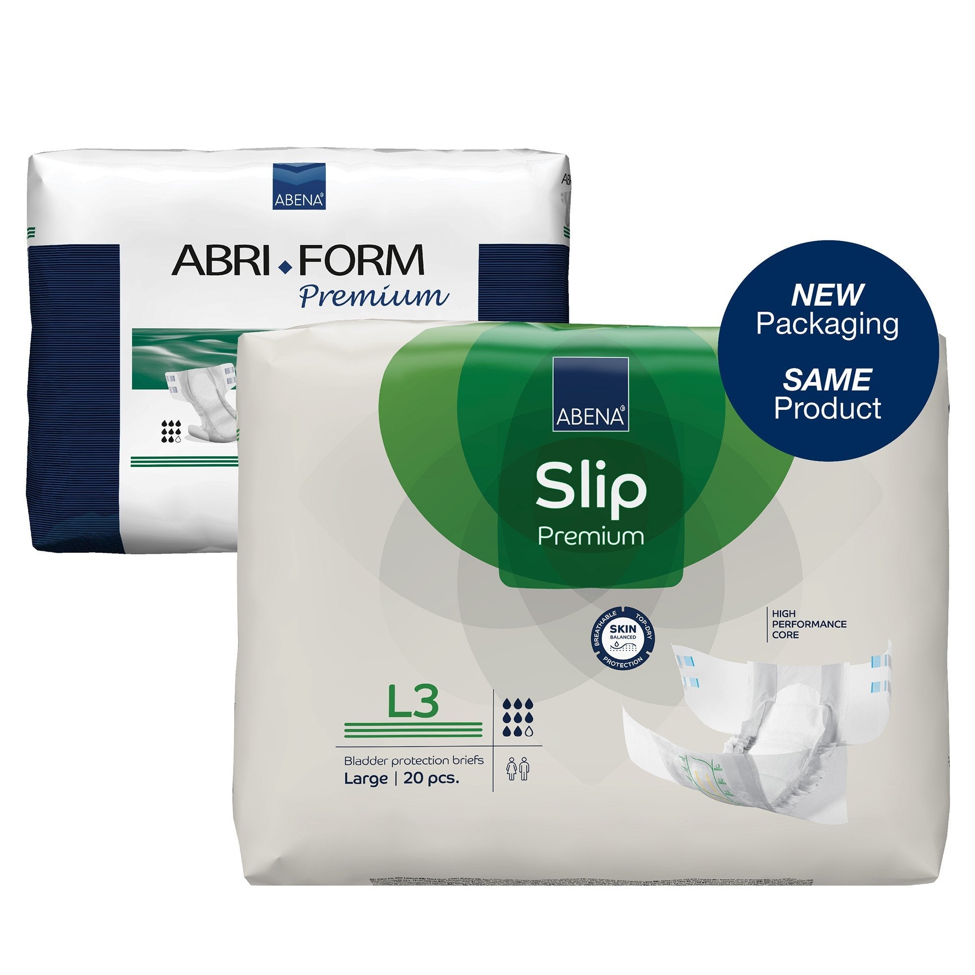 Unisex Adult Incontinence Brief Abena Slip Premium L3 Large Disposable Heavy Absorbency, Packaging Type- Case
