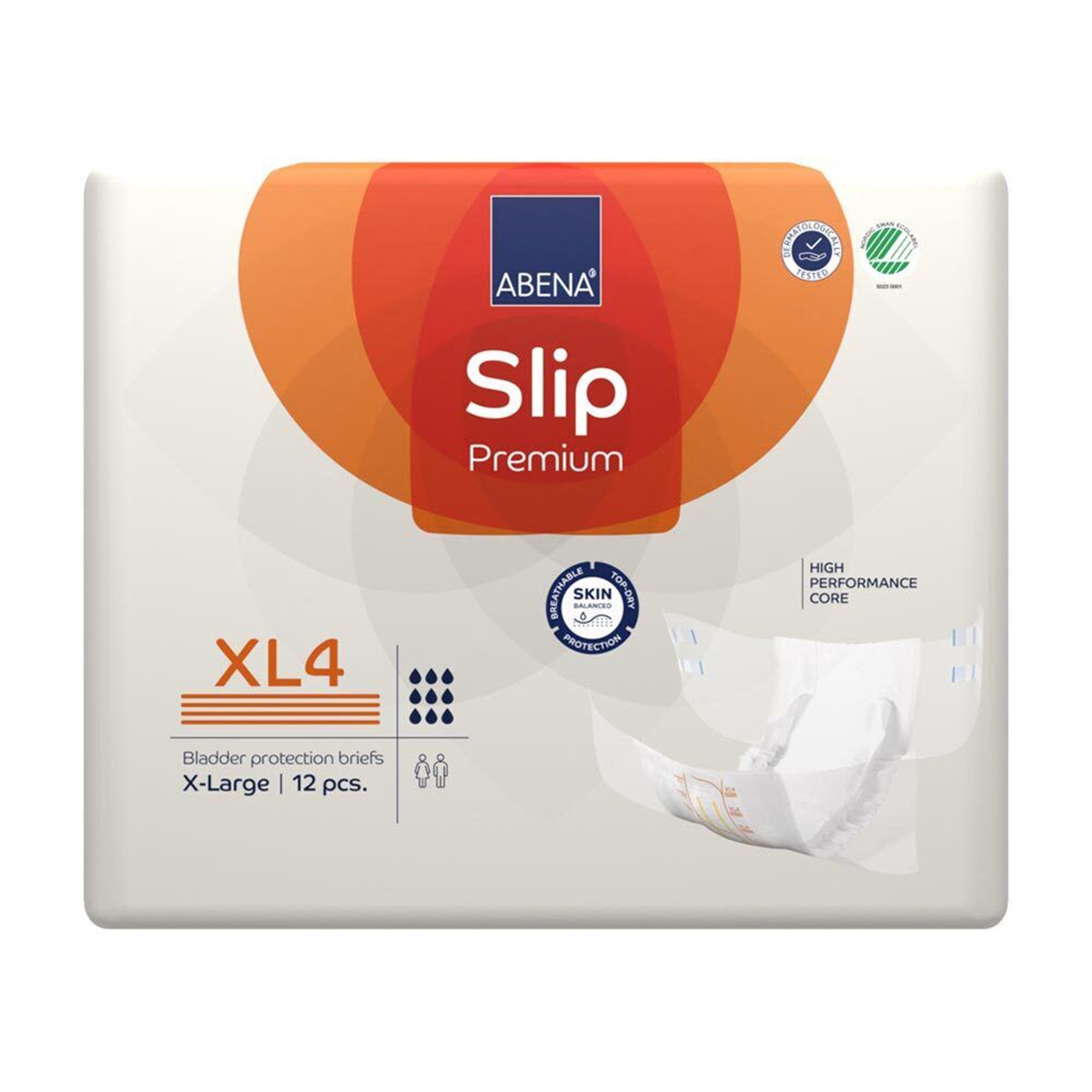 Unisex Adult Incontinence Brief Abena Slip Premium XL4 X-Large Disposable Heavy Absorbency, Packaging Type- Case