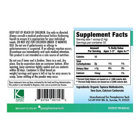 Food and Beverage Thickener purathick 4.4 oz. Jar Unflavored Powder IDDSI Level 1 Slightly Thick,Packaging Type- Each