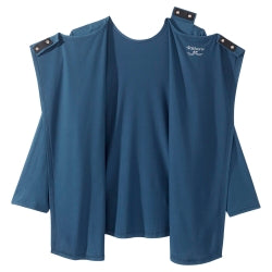 Adaptive Shirt Silverts® Large Navy Blue Without Pockets Long Sleeve Female