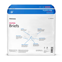 Unisex Adult Incontinence Brief McKesson Small Disposable Moderate Absorbency, Packaging Type- Case