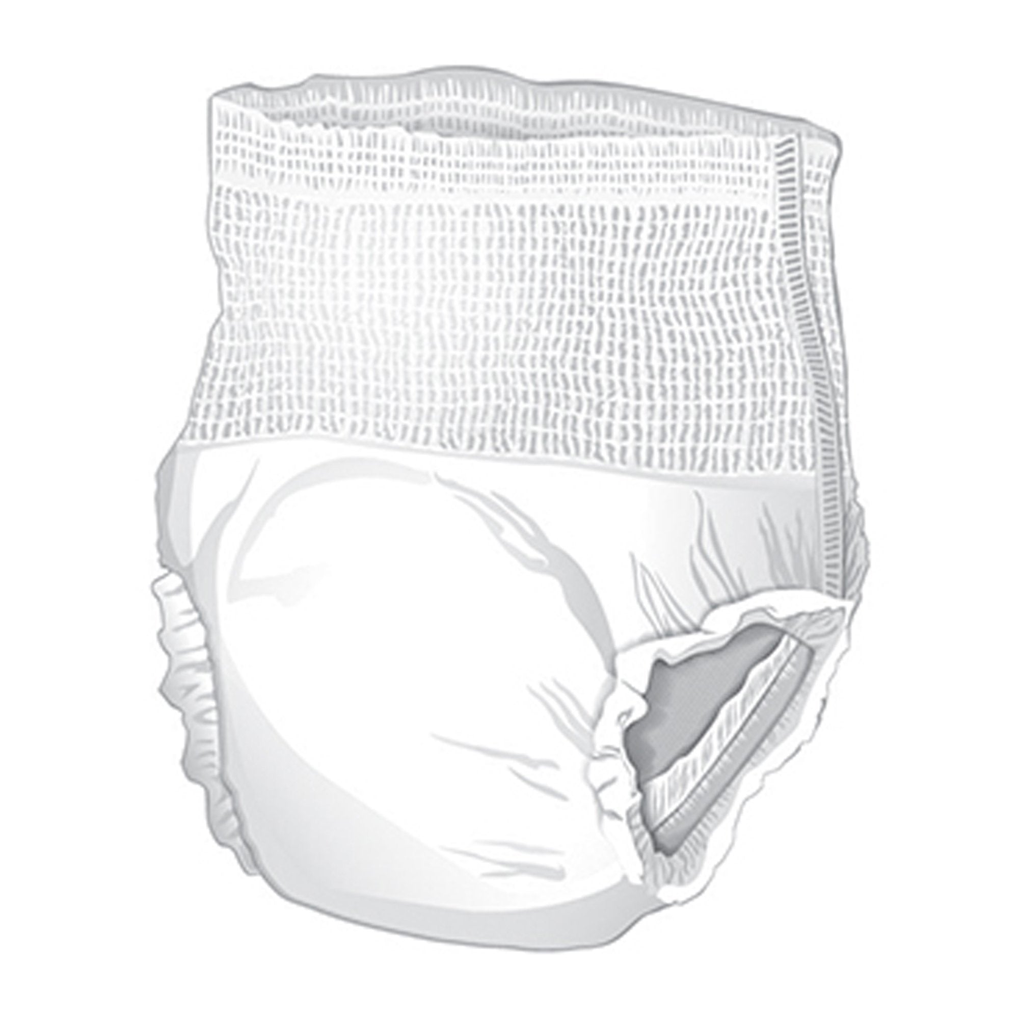 Unisex Adult Absorbent Underwear McKesson Pull On with Tear Away Seams 2X-Large Disposable Moderate Absorbency | 4BG/Case
