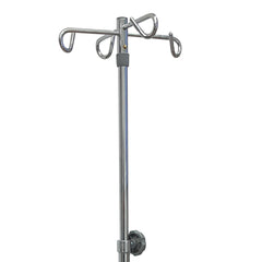 IV Stand Floor Stand McKesson 4-Hook 5-Legs, Dual-Wheel Nylon Casters, Cast Aluminum Base, Packaging Type- Case
