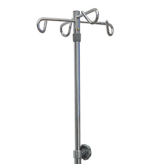 IV Stand Floor Stand McKesson 4-Hook 5-Legs, Dual-Wheel Nylon Casters, Cast Aluminum Base, Packaging Type- Each