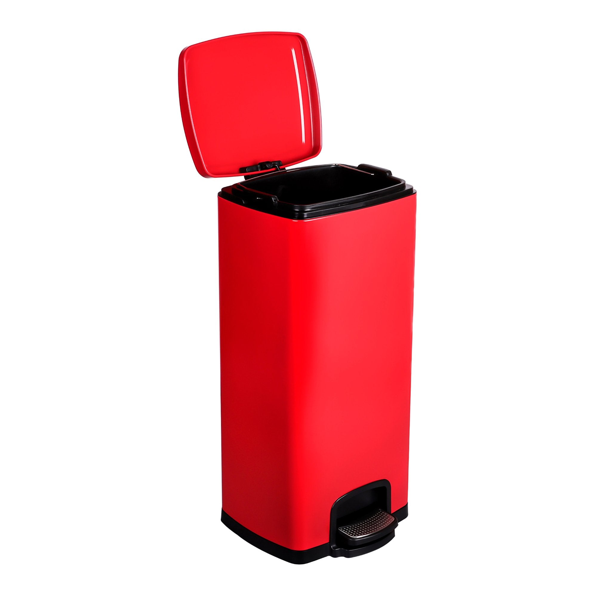 Trash Can McKesson 32 Quart / 8 gal. Red Metal Square,Packaging Type- Each