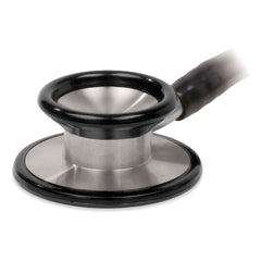 Clinician Stethoscope Veridian Black 1-Tube 25 Inch Tube Double Sided Chestpiece