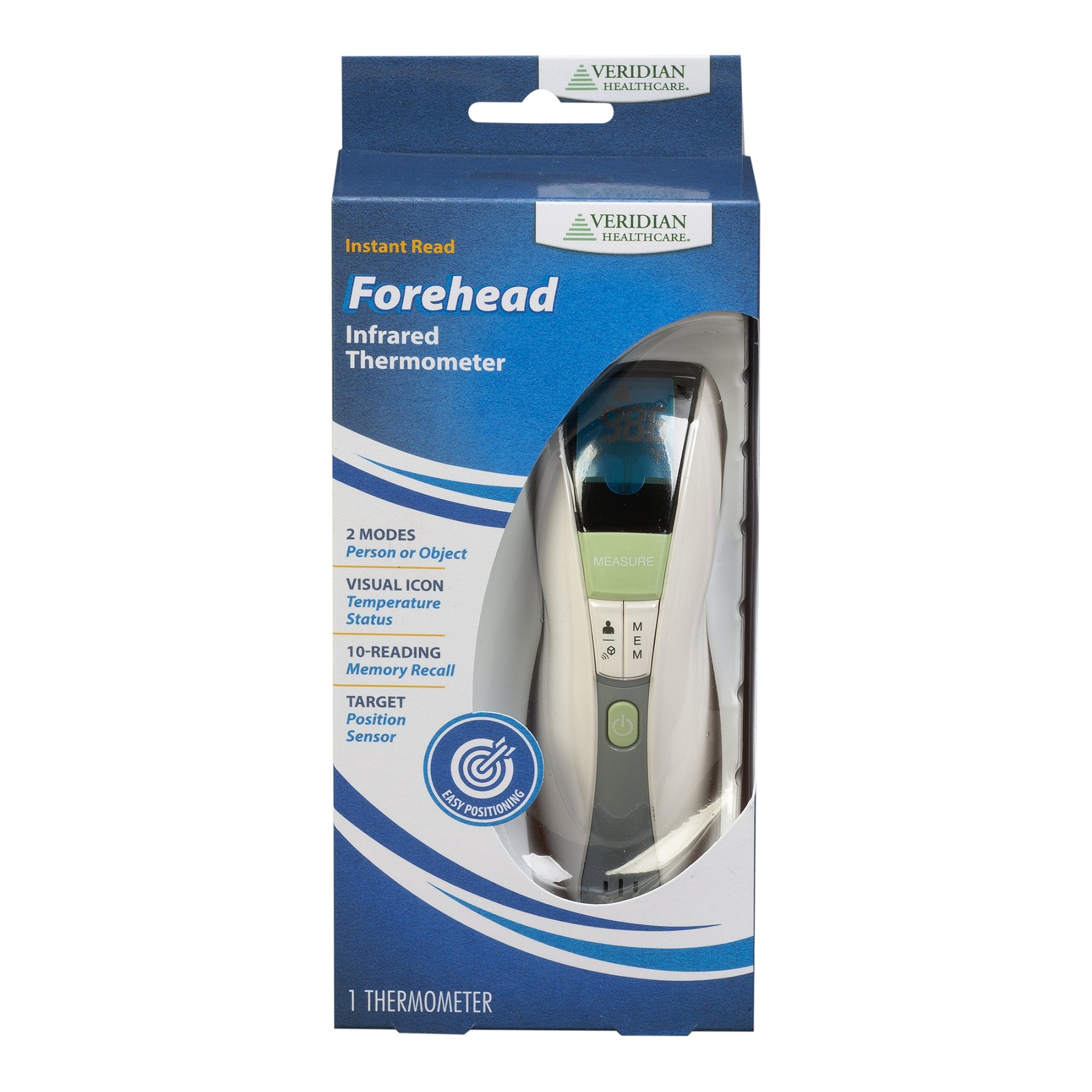 Non-Contact Skin Surface Thermometer Veridian Infrared Skin Probe Handheld,Packaging Type- Each