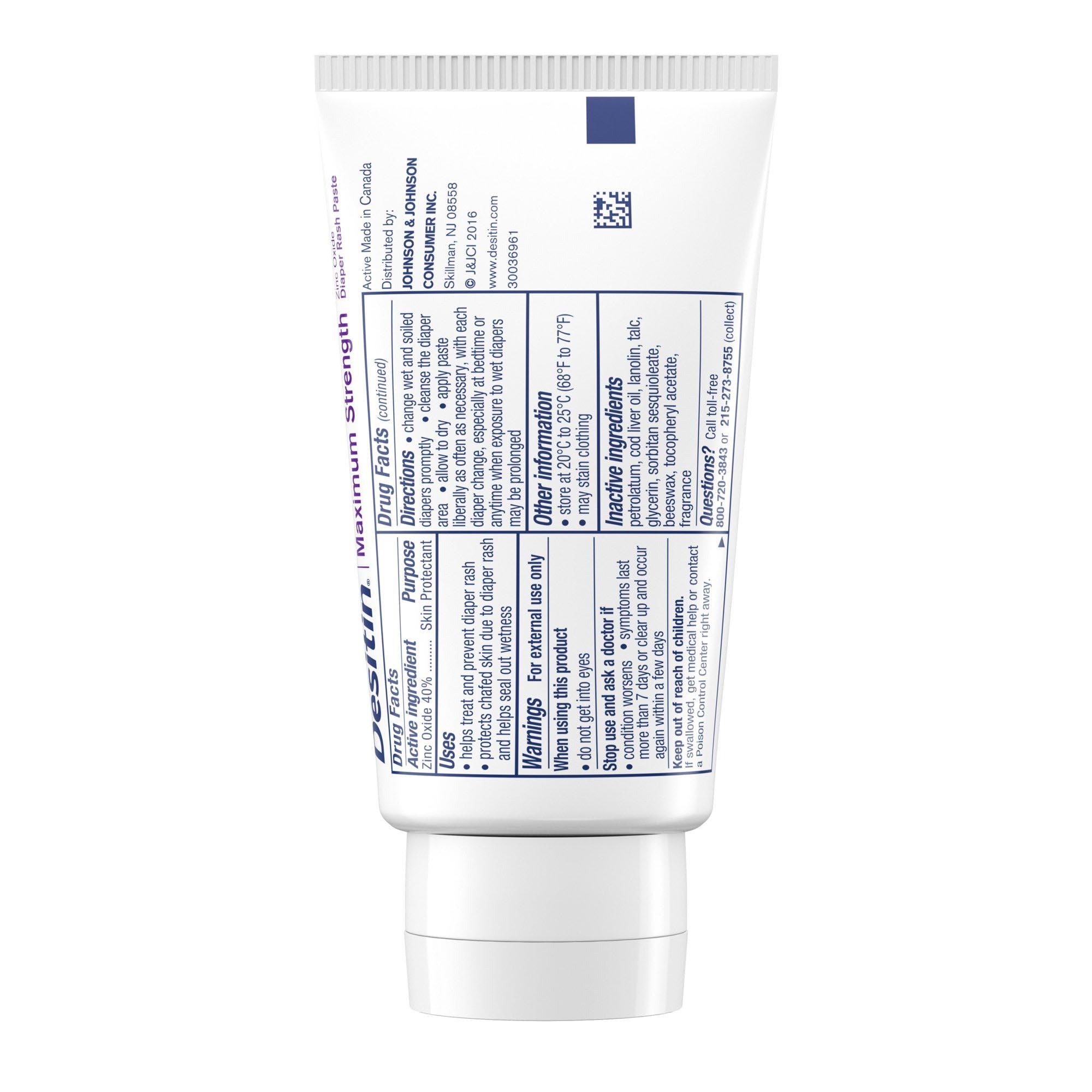 Diaper Rash Treatment Desitin Maximum Strength 2 oz. Tube Scented Paste,Packaging Type- Each