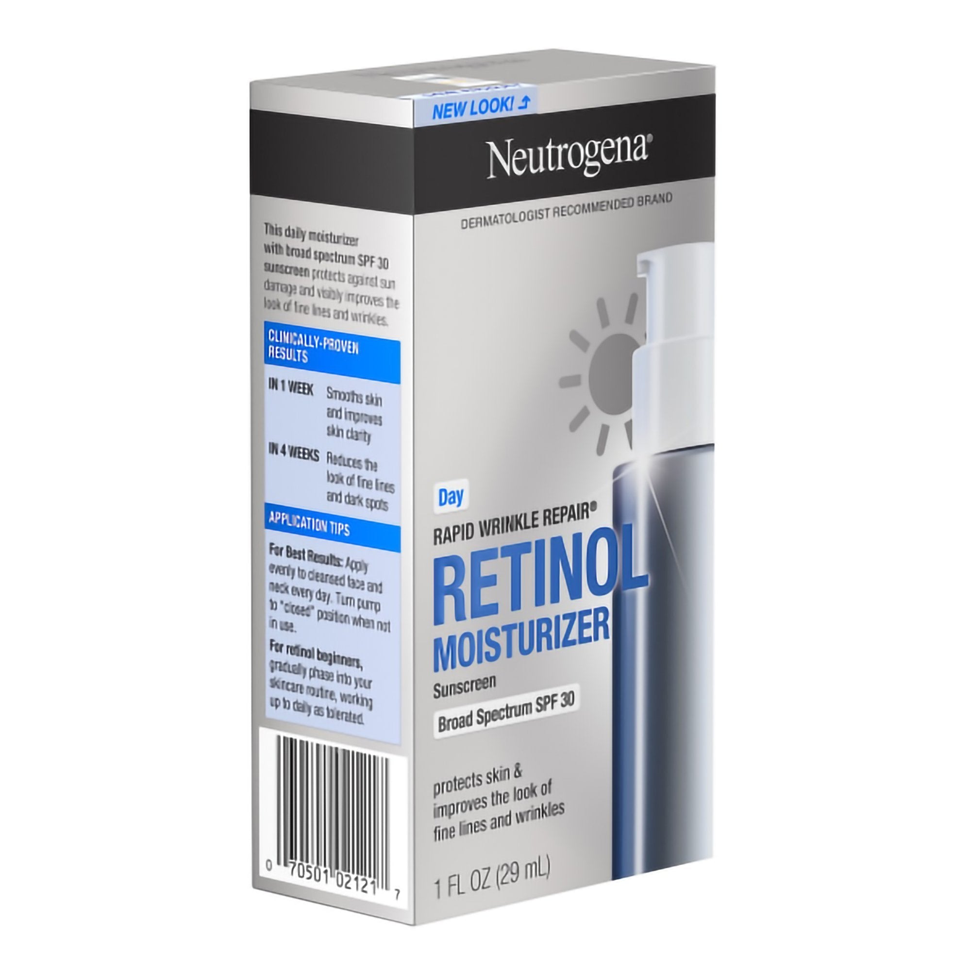Facial Moisturizer with Sunscreen Neutrogena Rapid Wrinkle Repair 1 oz. Pump Bottle Unscented Lotion,Packaging Type- Each