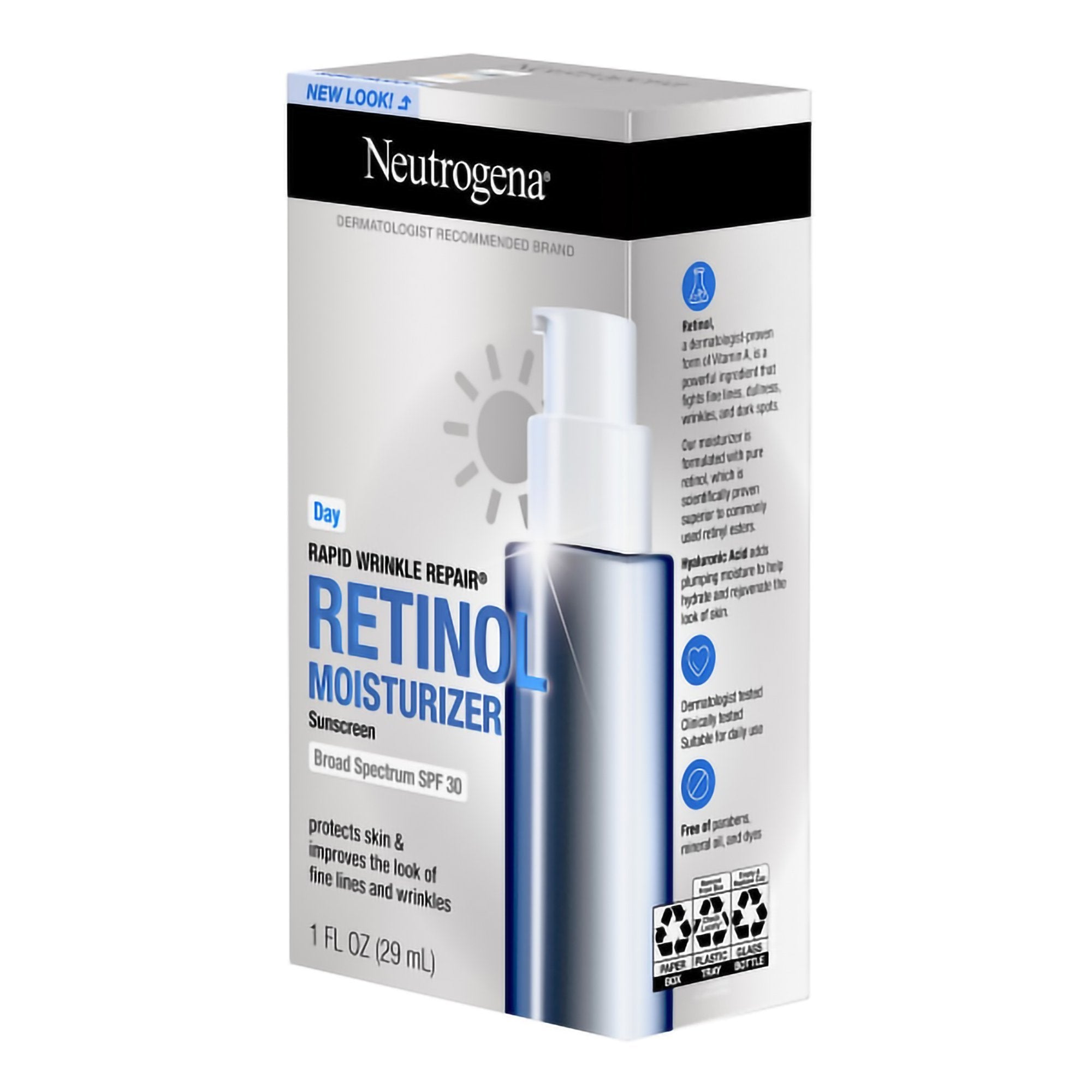 Facial Moisturizer with Sunscreen Neutrogena Rapid Wrinkle Repair 1 oz. Pump Bottle Unscented Lotion,Packaging Type- Each