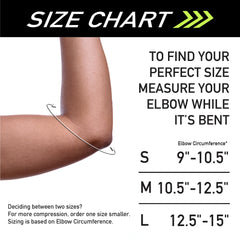 Elbow Support Spark Kinetic Large Pull-On Sleeve Left or Right Elbow 12-1/2 to 15 Inch Elbow Circumference Black