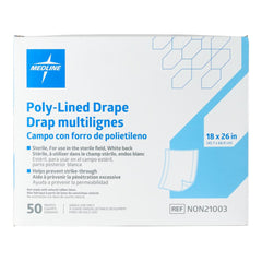 General Purpose Drape Medline Poly Lined Towel Drape 18 W X 26 L Inch Sterile