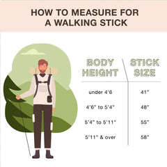 Walking Stick Brazos Wood 55 Inch Height Safari