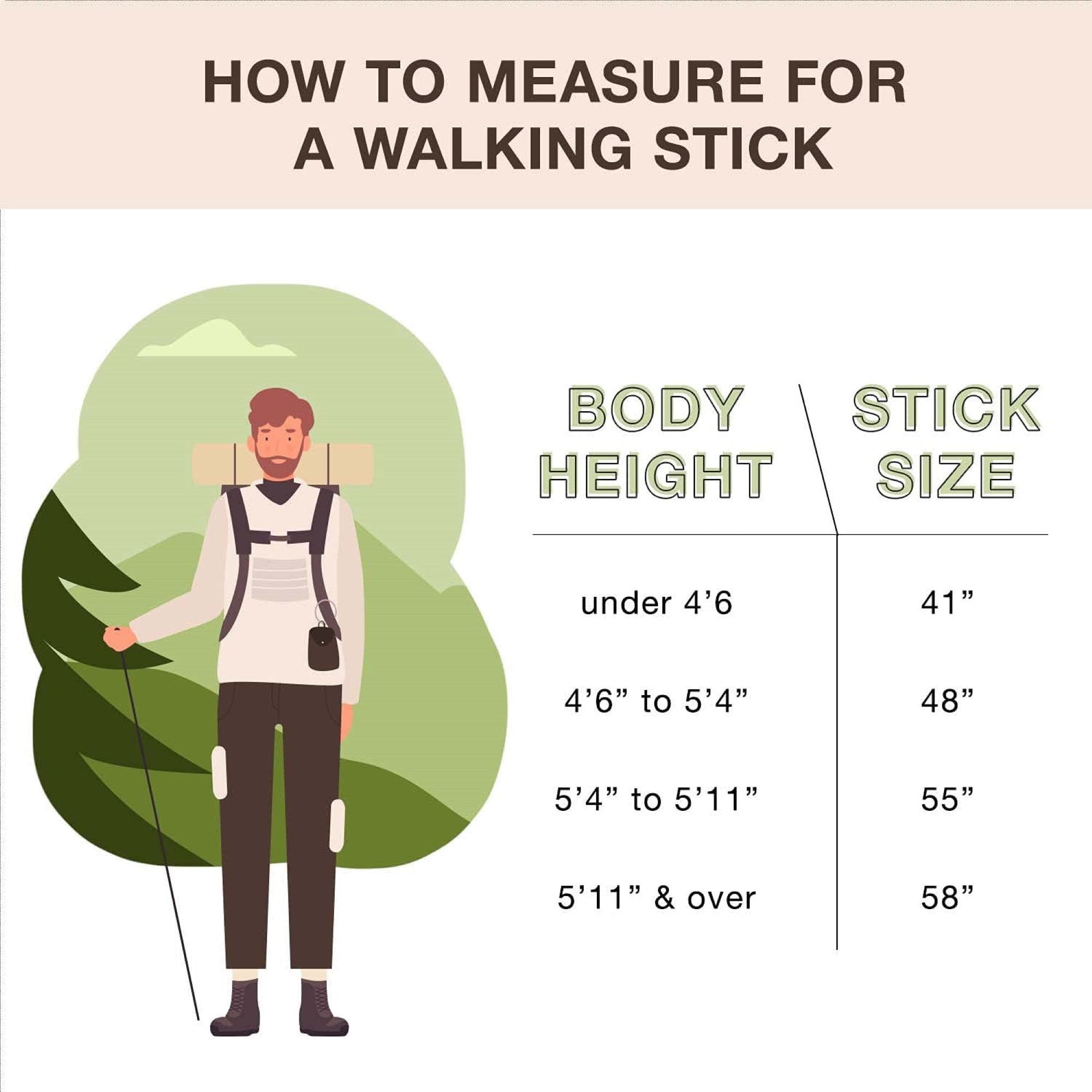 Walking Stick Brazos Wood 55 Inch Height Safari