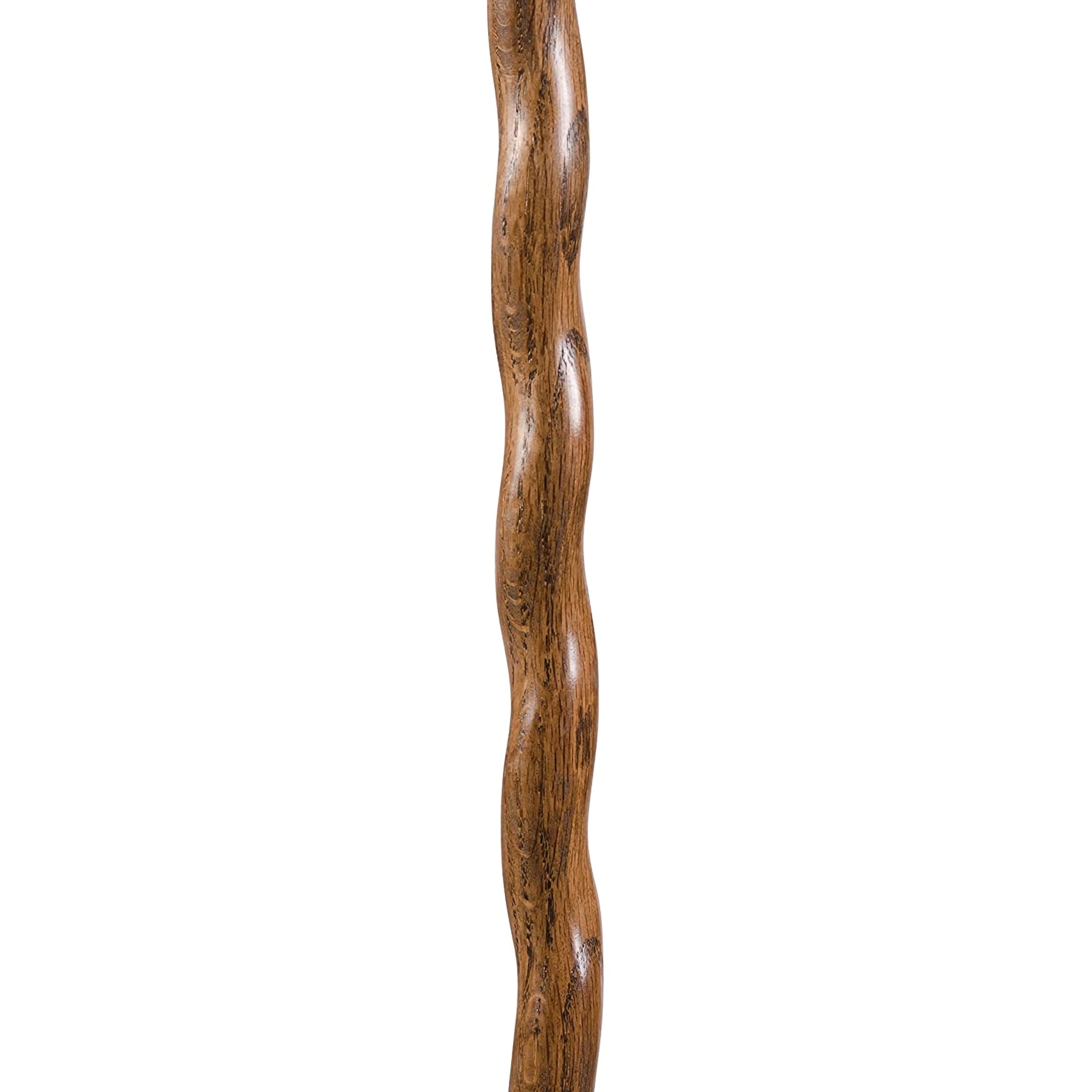 Bastón Brazos Twisted Backpacker de madera de roble marrón, 58 pulgadas de alto. Tipo de embalaje: individual.