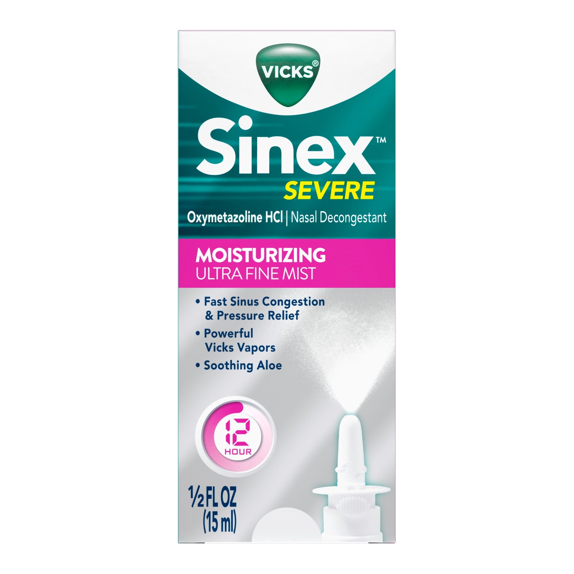 Nasal Decongestant Vicks Sinex Severe Ultra Fine 0.05% Nasal Spray 0.5 oz.,Packaging Type- Each