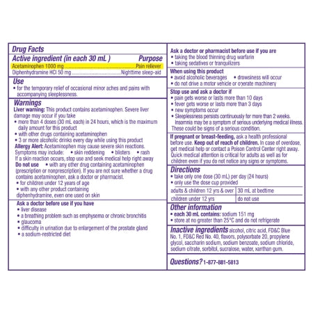 Sleep Aid Vicks Night time 12 oz. Liquid,Packaging Type- Each
