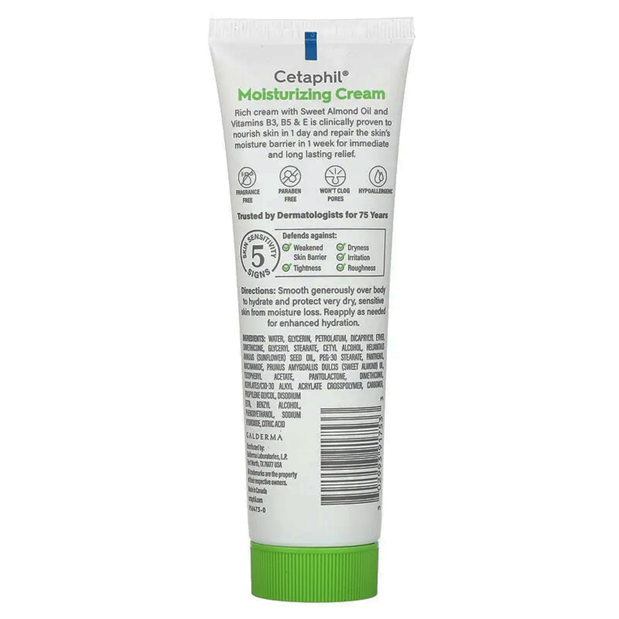 Hand and Body Moisturizer Cetaphil 3 oz. Tube Unscented Cream,Packaging Type- Each
